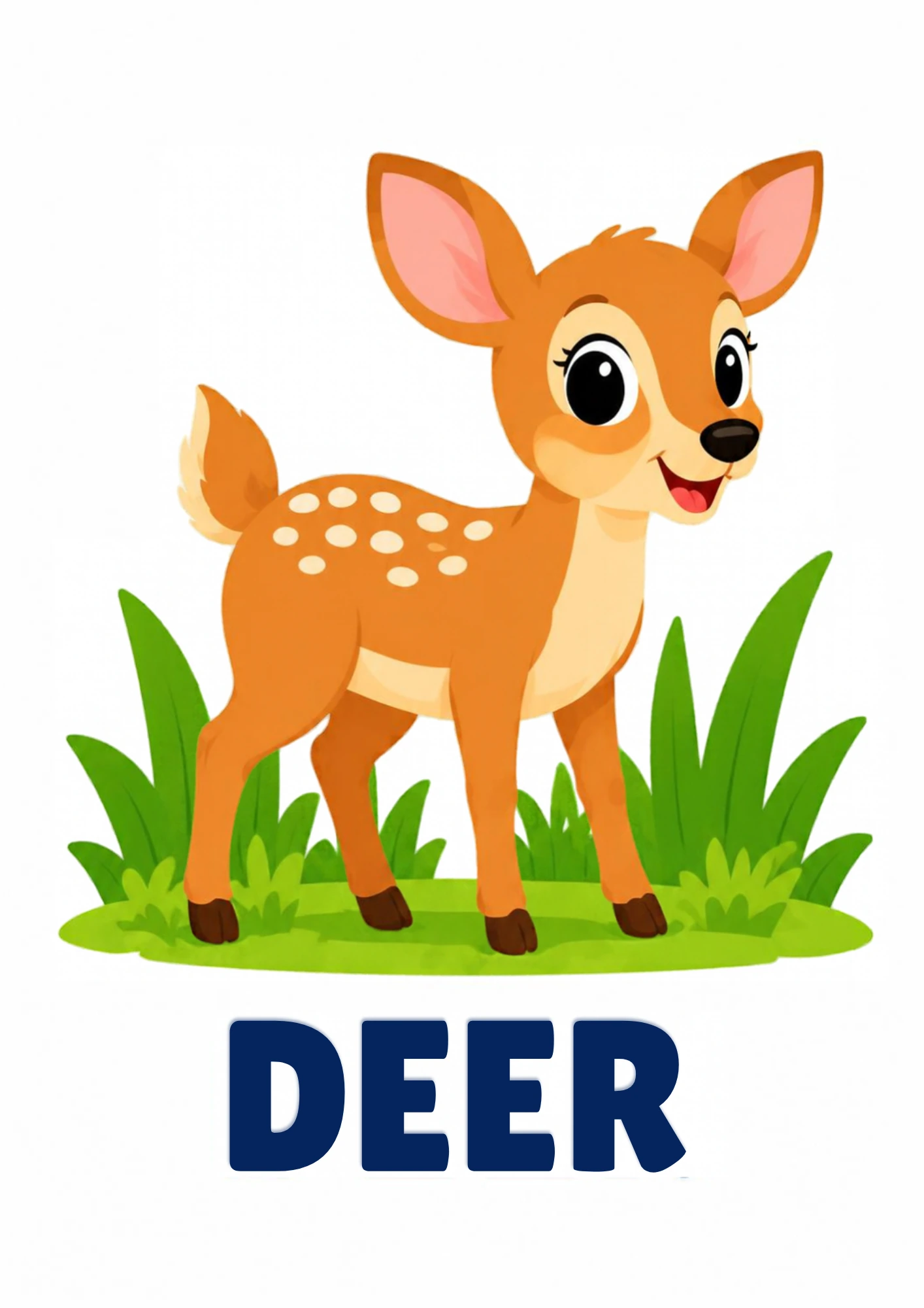 Deer picture card for toddlers