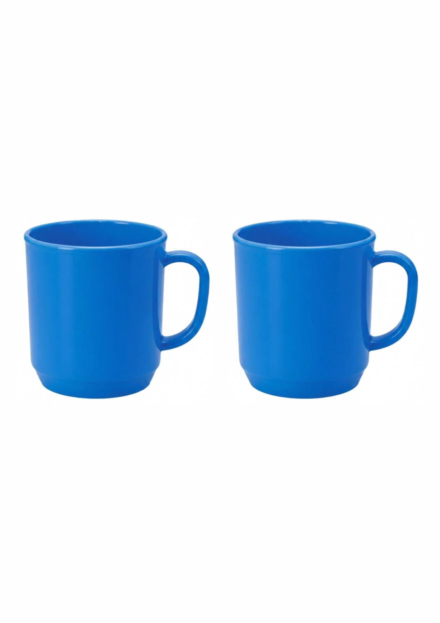 Two matching blue cups for a toddler matching activity