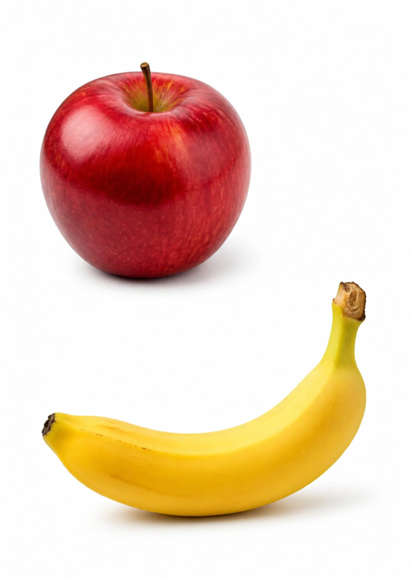Apple and banana for a toddler same-and-different activity