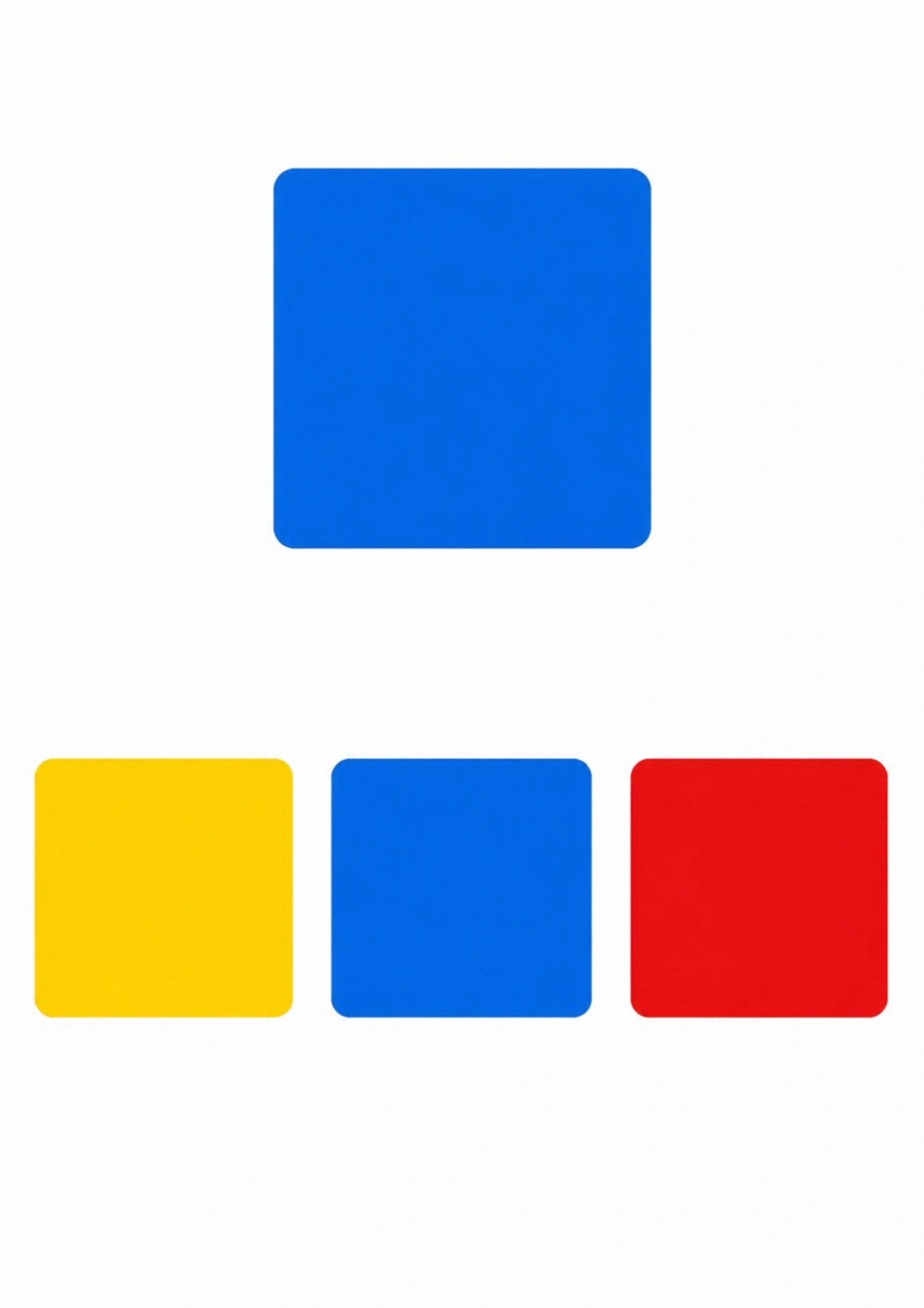 Blue color matching activity with visual choices