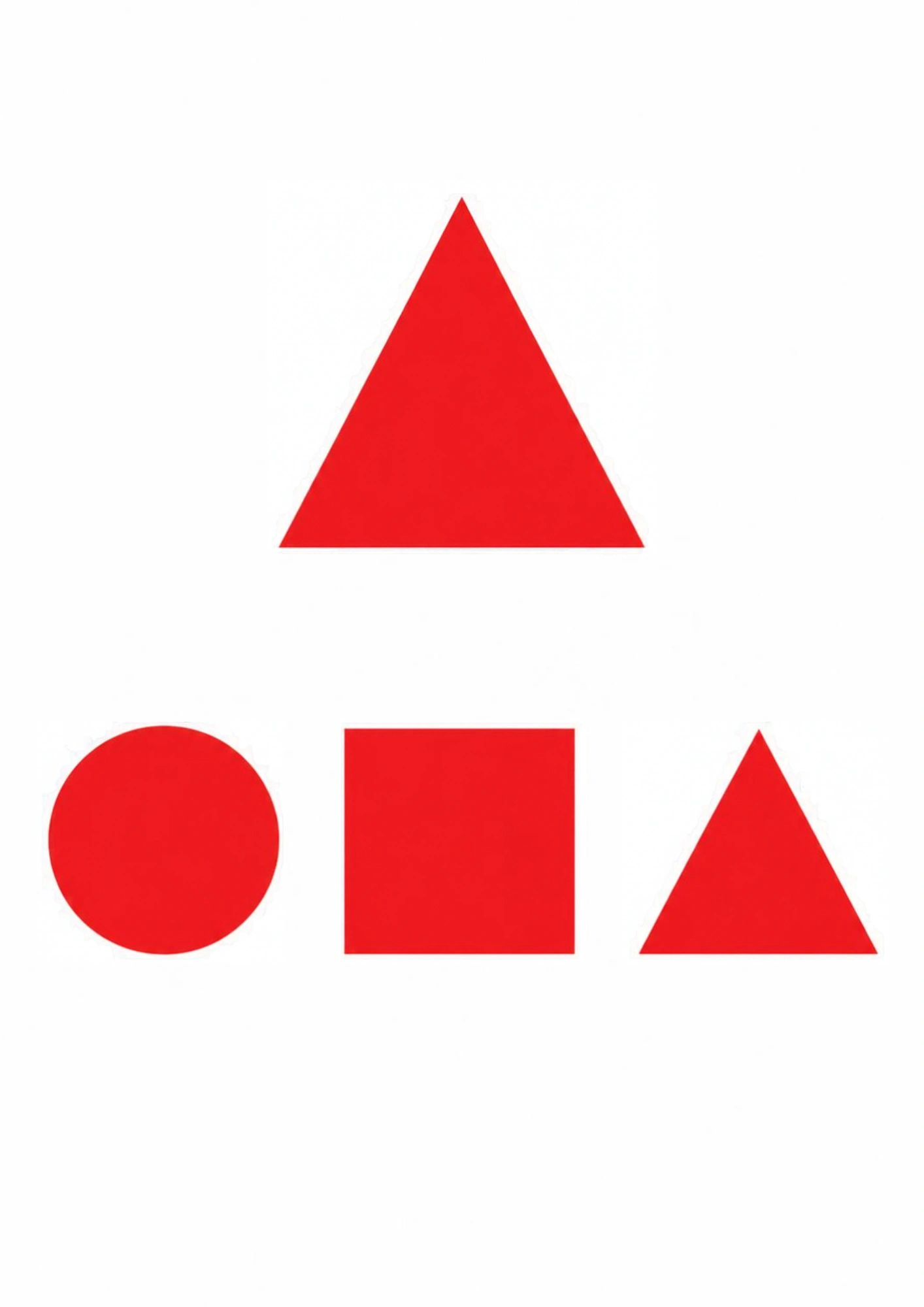 Triangle matching activity with basic shape choices