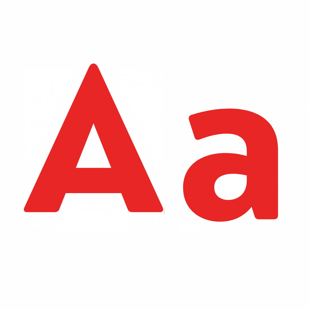 Big and little letters together on one card, Aa–Zz.