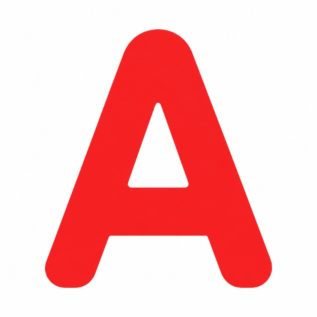 Just the big letters A–Z, one per card.