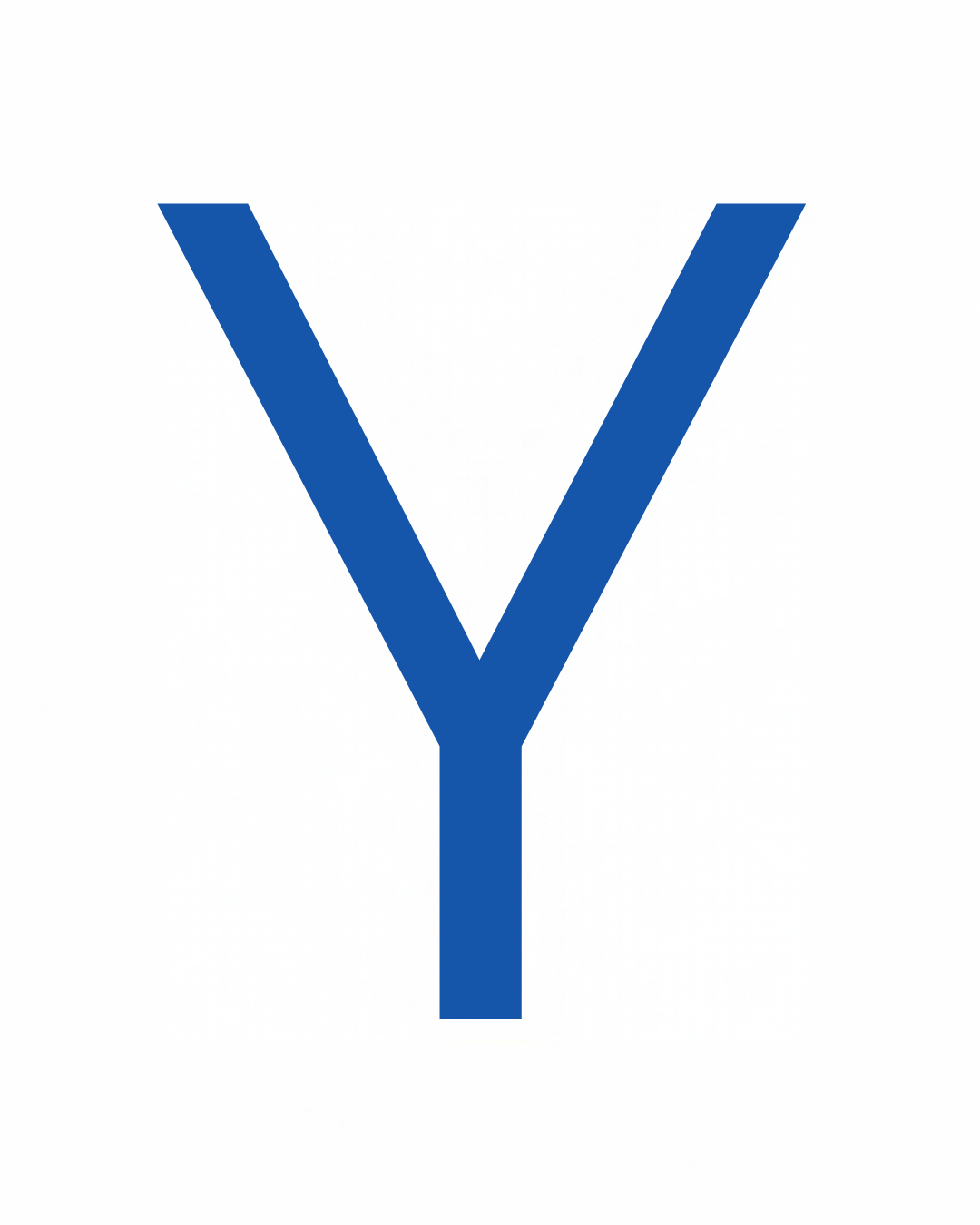 Uppercase letter Y as large playful letter art