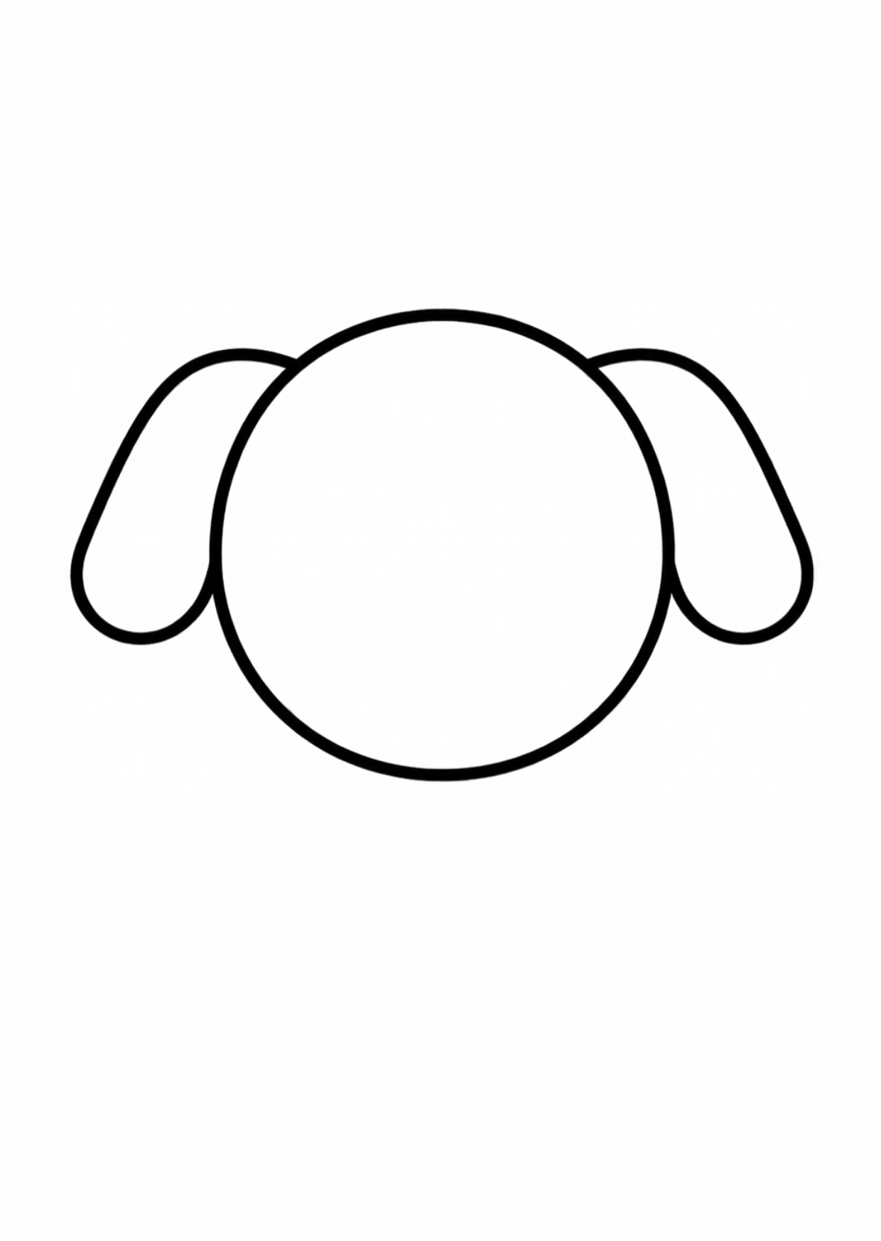The circle with two long floppy ears added on either side.