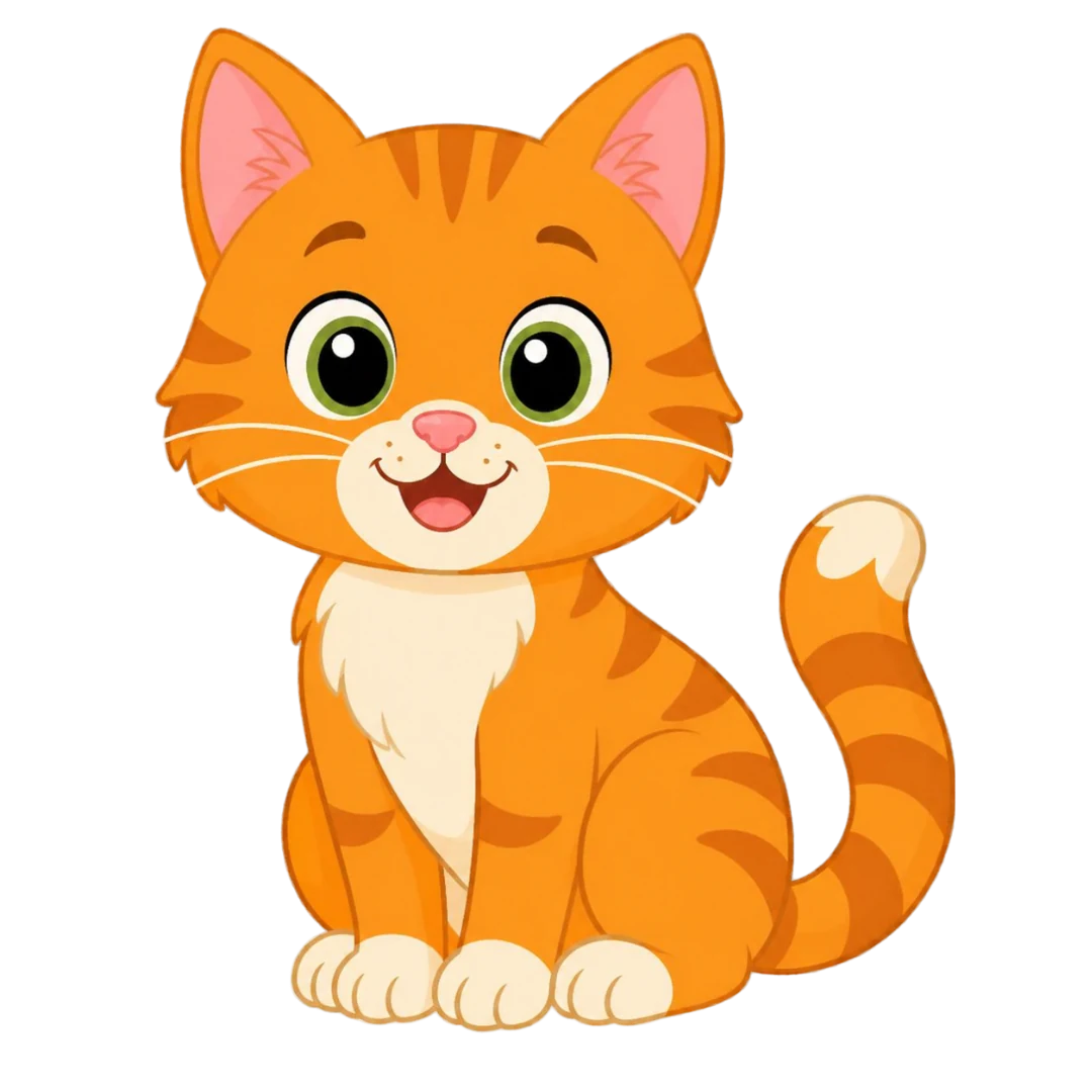 A soft orange striped cat sitting up tall