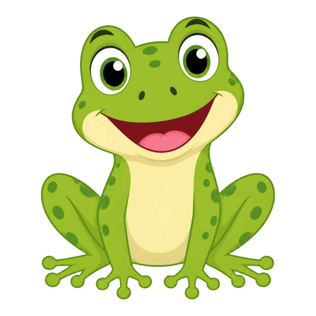 A small green frog ready to hop