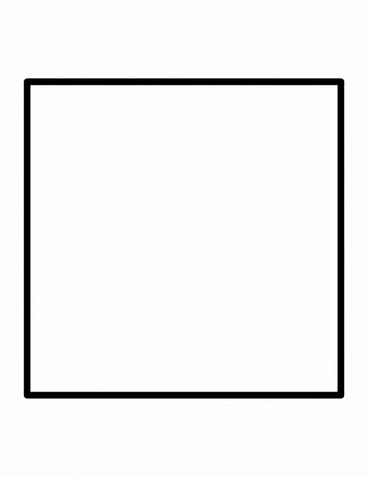 A wide bold-outlined rectangle filling the middle of a white coloring page.