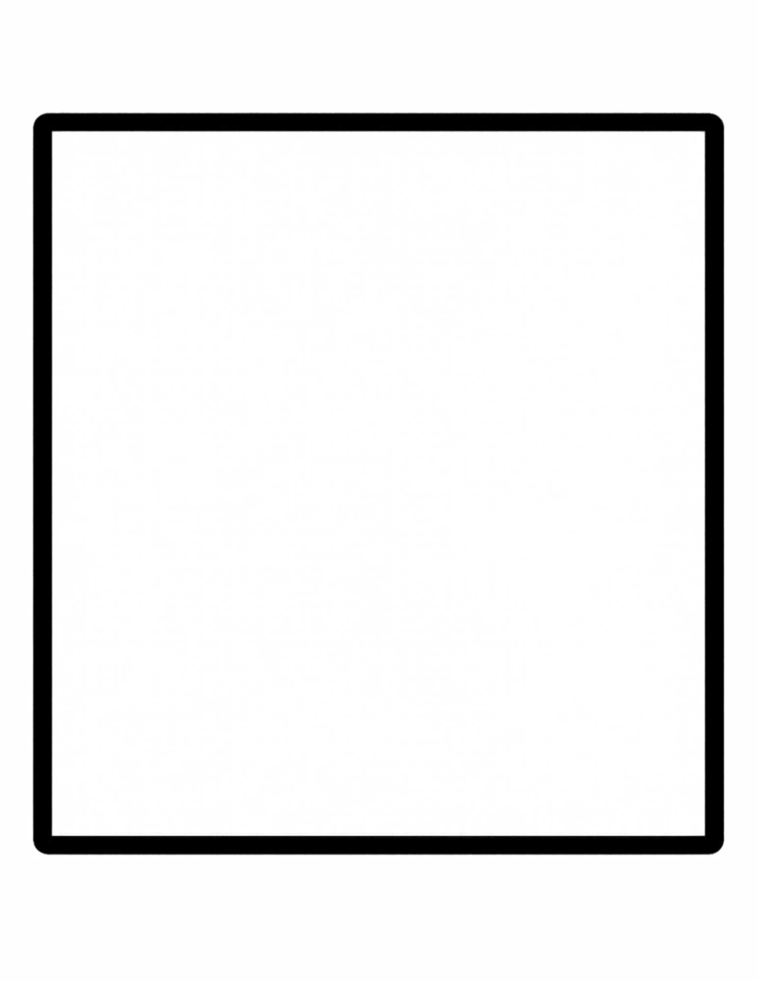 A big bold-outlined square filling the middle of a white coloring page.
